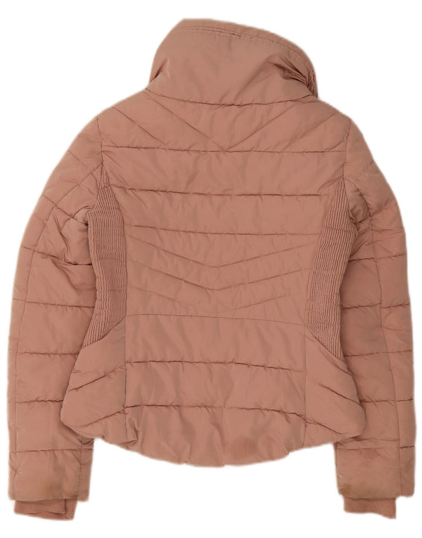 Zara polstret jakke til kvinder UK 12 Medium Pink Polyester