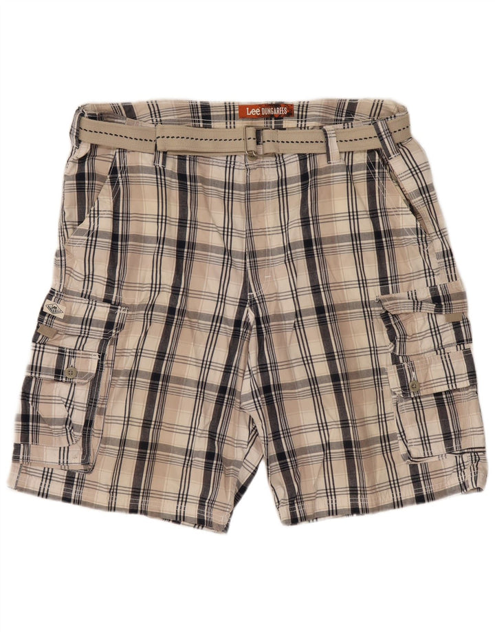 Lee Herre Dungarees Cargo Shorts W42 2XL Beige ternet bomuld