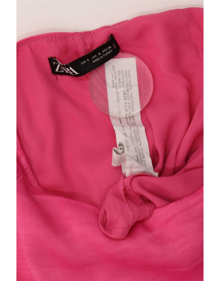 Zara Womens Skort Small W26 Pink Viscose