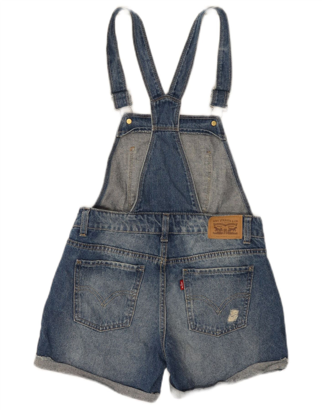 LEVI'S Pigebukser Denimshorts 11-12 år W28 Blå bomuld