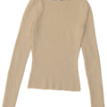 Zara Womens Crop Top Langærmet UK 8 Small Beige