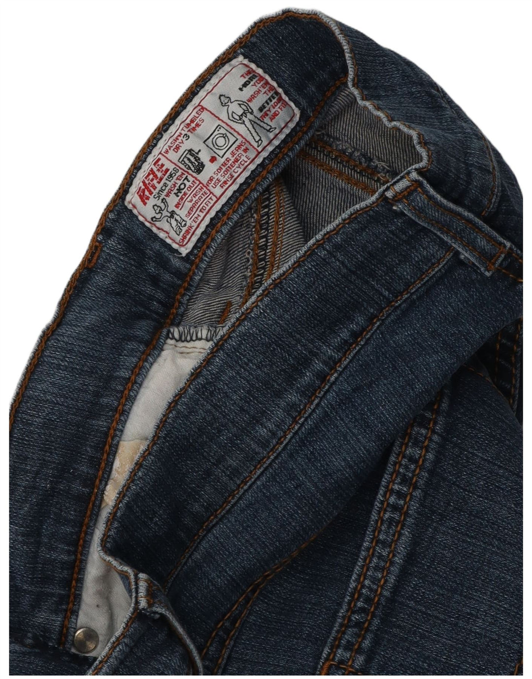 Rifle Herre Straight Jeans W33 L33 Blå Bomuld