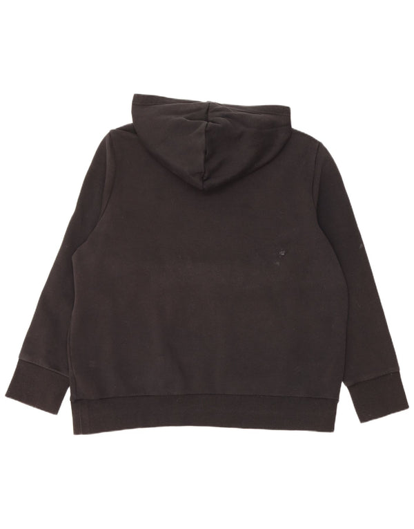 ADIDAS grafisk hættetrøje til kvinder UK 24/26 2XL Sort bomuld