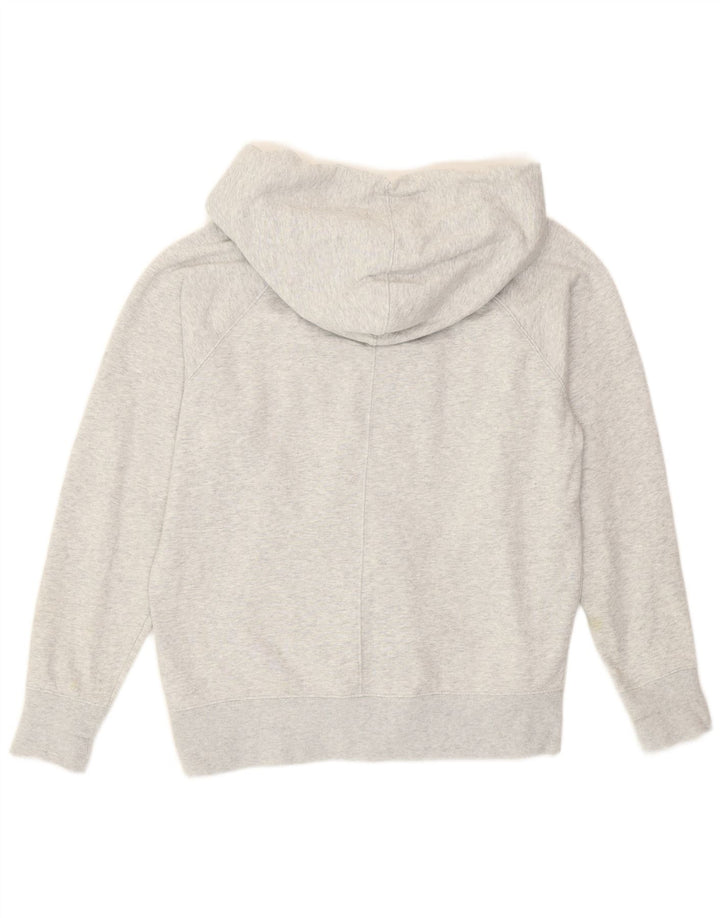 Gap Dame Grafisk Hættetrøje Sweater med lynlås Stor Grå Bomuld