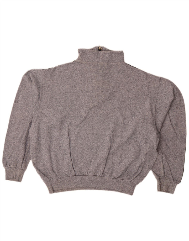 Asics Graphic Sweatshirt Jumper UK 16 Large Grey Colourblock