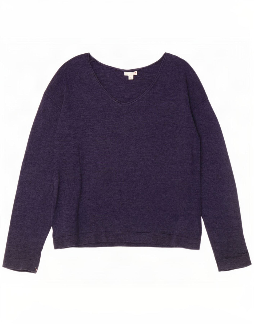 Gap Dame Top Langærmet UK 14 Medium Navy Blue Flecked Bomuld