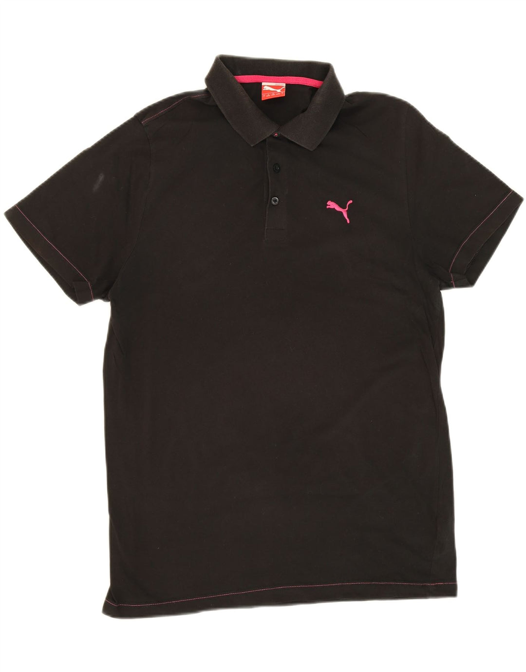 PUMA Mens Polo Shirt Large Black Cotton Vintage Puma and Second-Hand Puma from Messina Hembry 