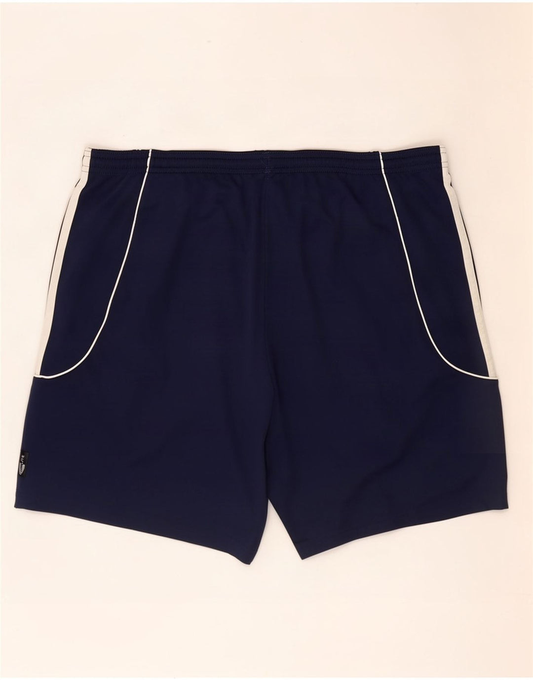 Adidas Herre Climalite grafiske sportsshorts store marineblå polyester