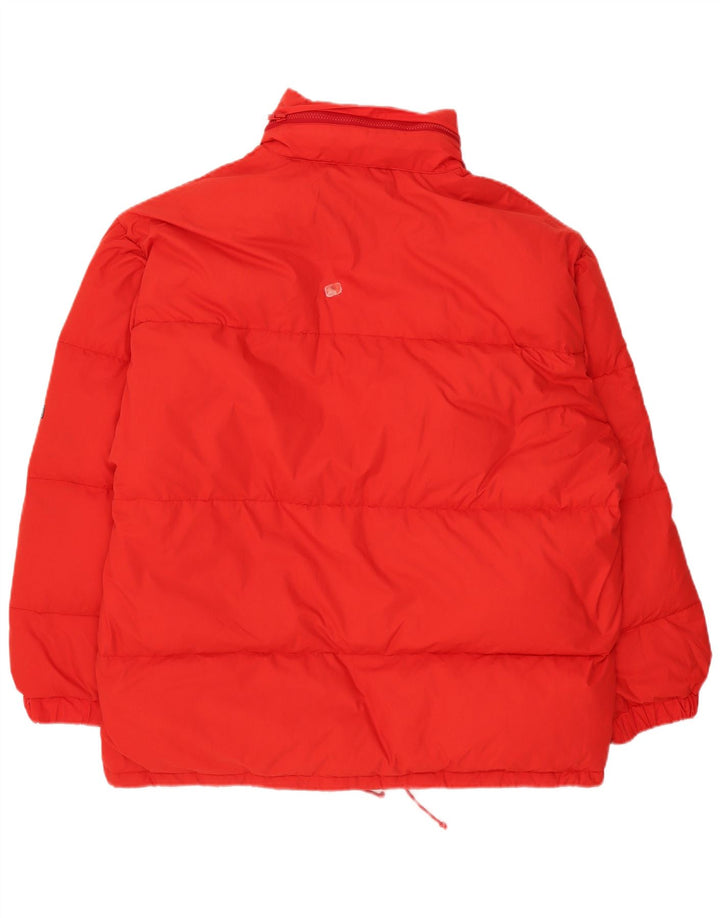 Brunik Herre Hættetrøje Loose Fit Polstret Jakke UK 40 Stor Rød Polyester