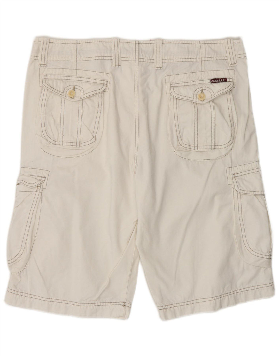 Carrera Dame Cargo Cargo Shorts IT 52 XL W34 Hvid Bomuld