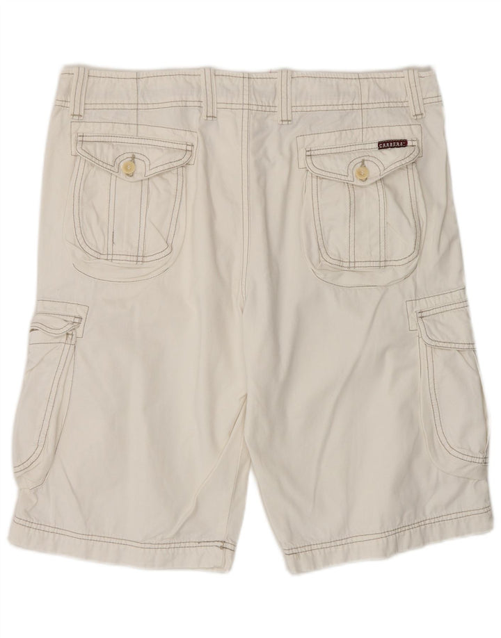 Carrera Dame Cargo Cargo Shorts IT 52 XL W34 Hvid Bomuld