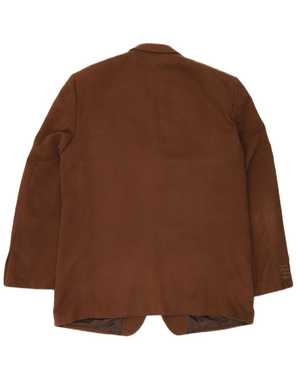 ROBBIE Herre 3-knaps blazerjakke UK 42 XL Brun Polyester
