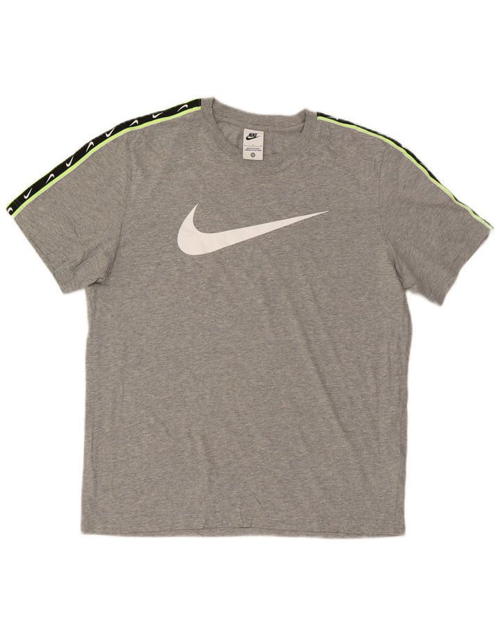 Nike Herre grafisk T-shirt Top Stor grå Colourblock Bomuld