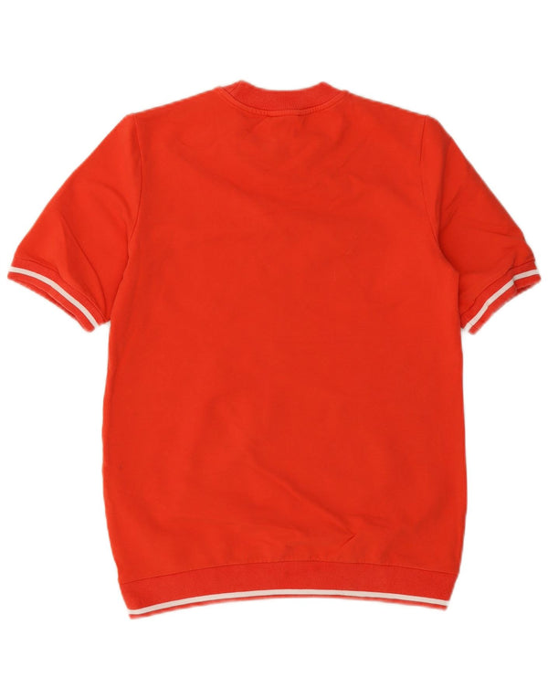 Cos Dame Kortærmet Sweatshirt Jumper UK 6 XS Orange Bomuld