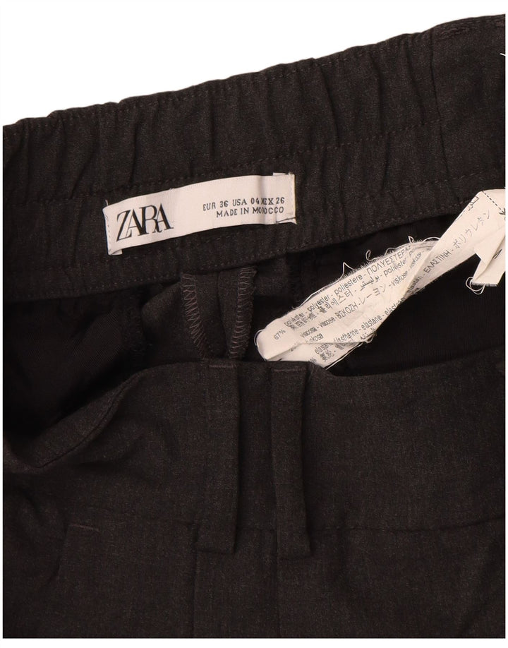 Zara Womens Pegged Chino Bukser EU 36 Small W26 L25 Grå Polyester