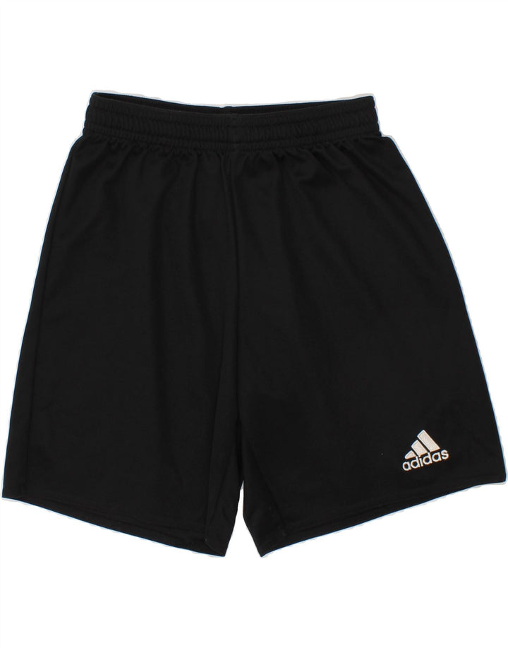 ADIDAS Boys Climalite Sport Shorts 9-10 Years Black Polyester Vintage Adidas and Second-Hand Adidas from Messina Hembry 