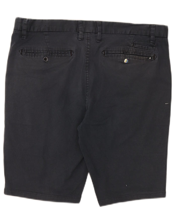 Hurley Mens Chino Shorts W33 Medium Navy Blue Cotton