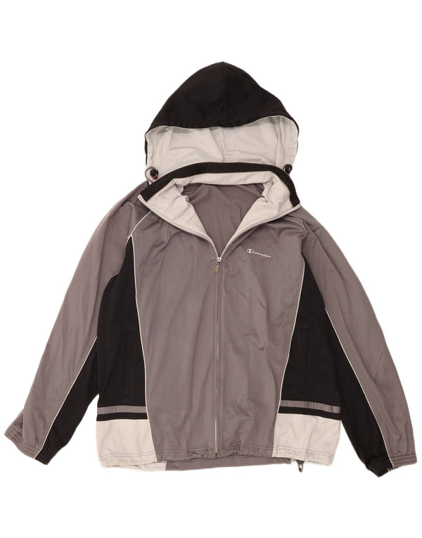 Champion Træningsdragt med hætte til mænd Topjakke XL Grå Colourblock Polyester