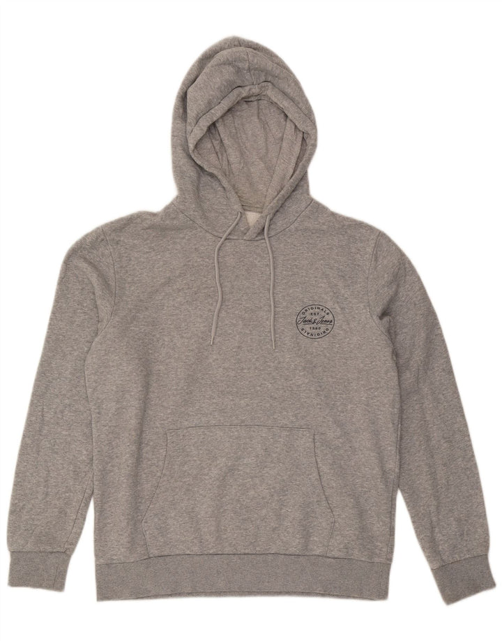 Jack & Jones Herre hættetrøje Jumper Stor Grå Bomuld
