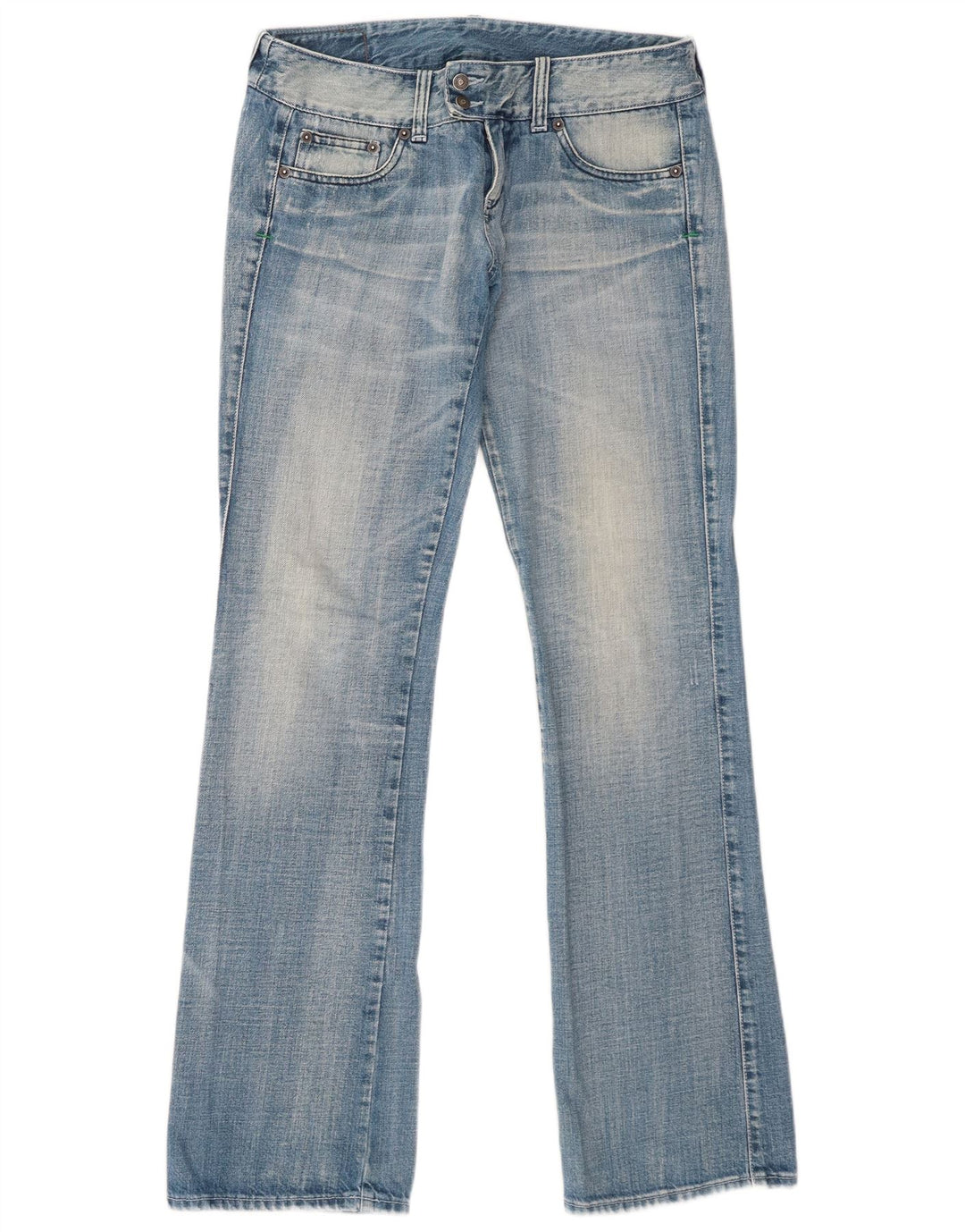 Benetton Dame Bootcut Jeans W28 L33 Blå