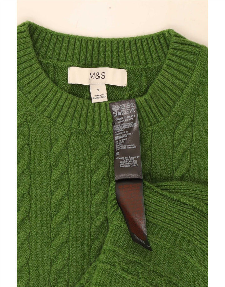 Marks & Spencer Dame Vest Tank Top UK 10 Small Green Polyester
