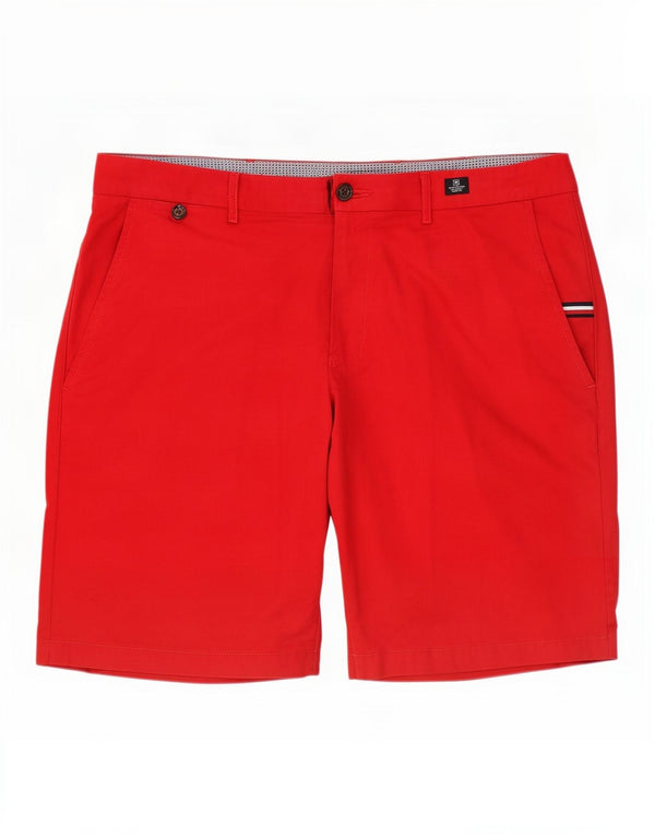 Tommy Hilfiger Herre Chino Shorts W38 XL Rød Bomuld