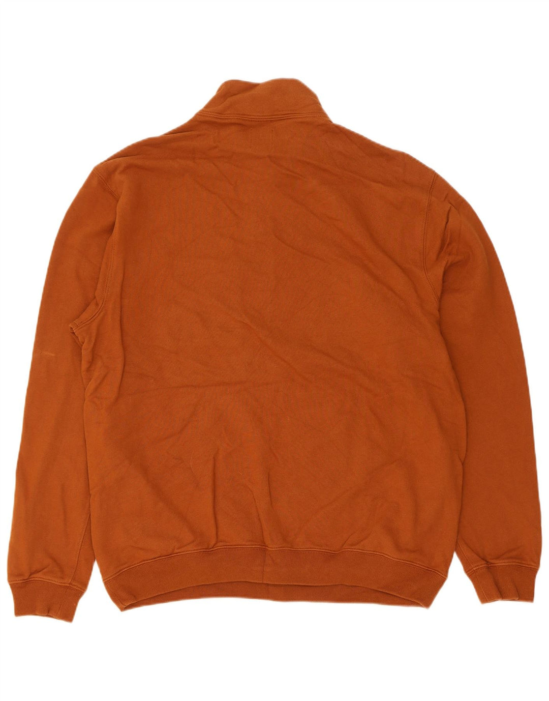 Gap Herre Zip Neck Sweatshirt Jumper Medium Brun Bomuld