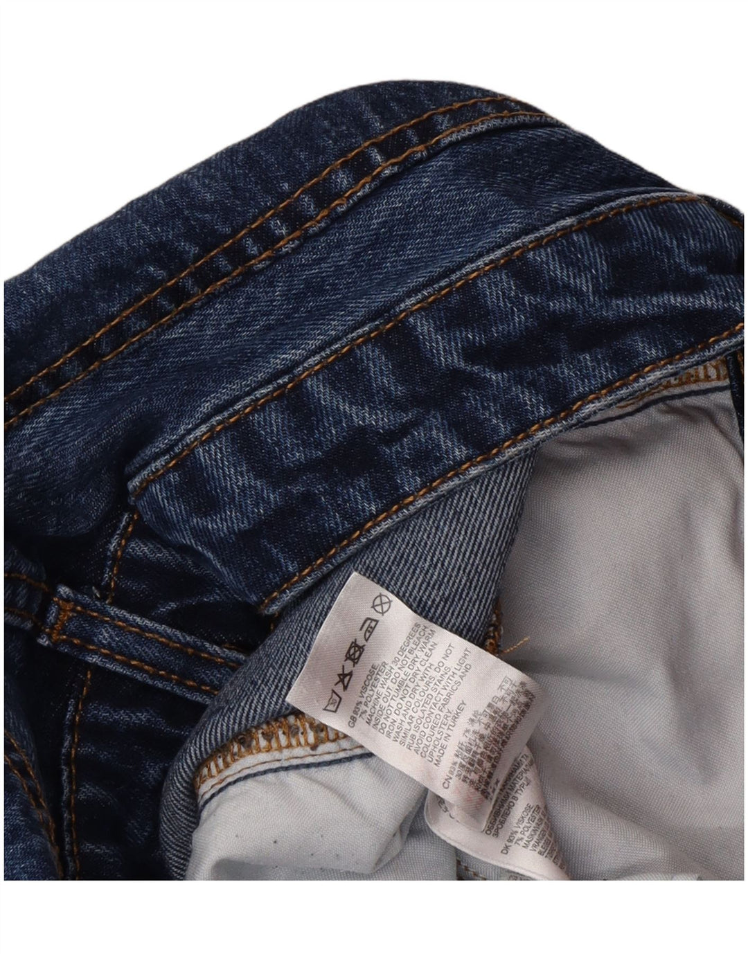 Reiss Herre Distressed Wide Leg Jeans W30 L33 Blue Viscose