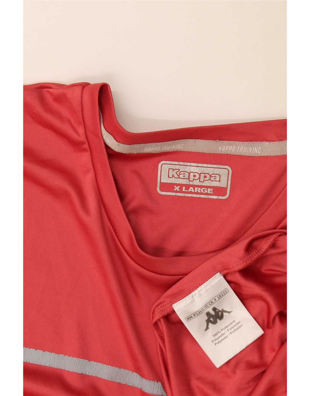 Kappa Herre T-Shirt Top XL Rød Polyester