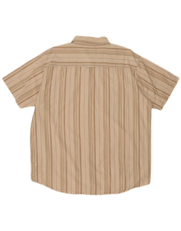 Wrangler Kortærmet Herreskjorte 2XL Beige Stribet