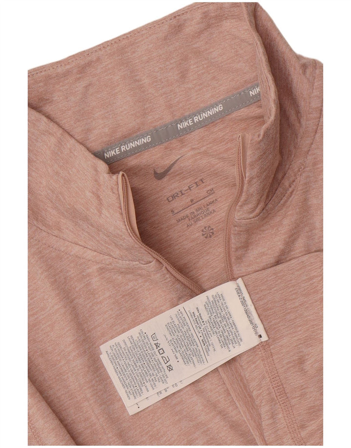 Nike Dame Dri Fit Pullover Træningsdragt Top UK 10 Small Pink Flecked
