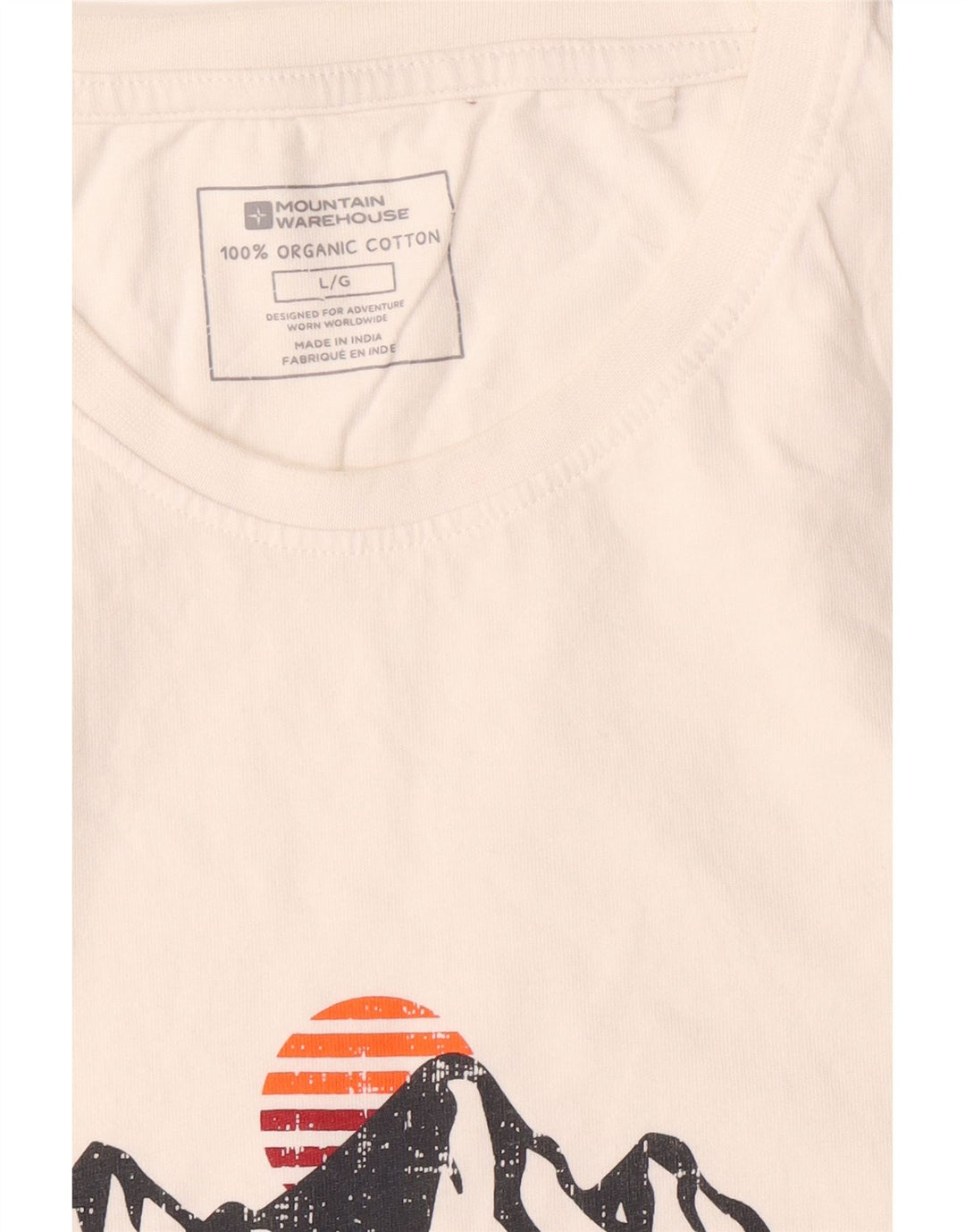 MOUNTAIN WAREHOUSE Mens Graphic T-Shirt Top Large White Cotton Vintage Mountain Warehouse and Second-Hand Mountain Warehouse from Messina Hembry 
