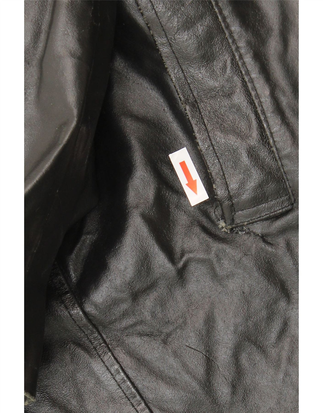 VINTAGE Herre Læderjakke IT 52 XL Sort Læder