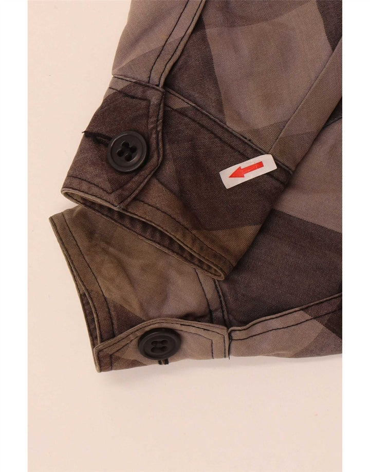 Roxy Dame Hooded Bomber Jacket UK 10 Small Grey Ternet Bomuld