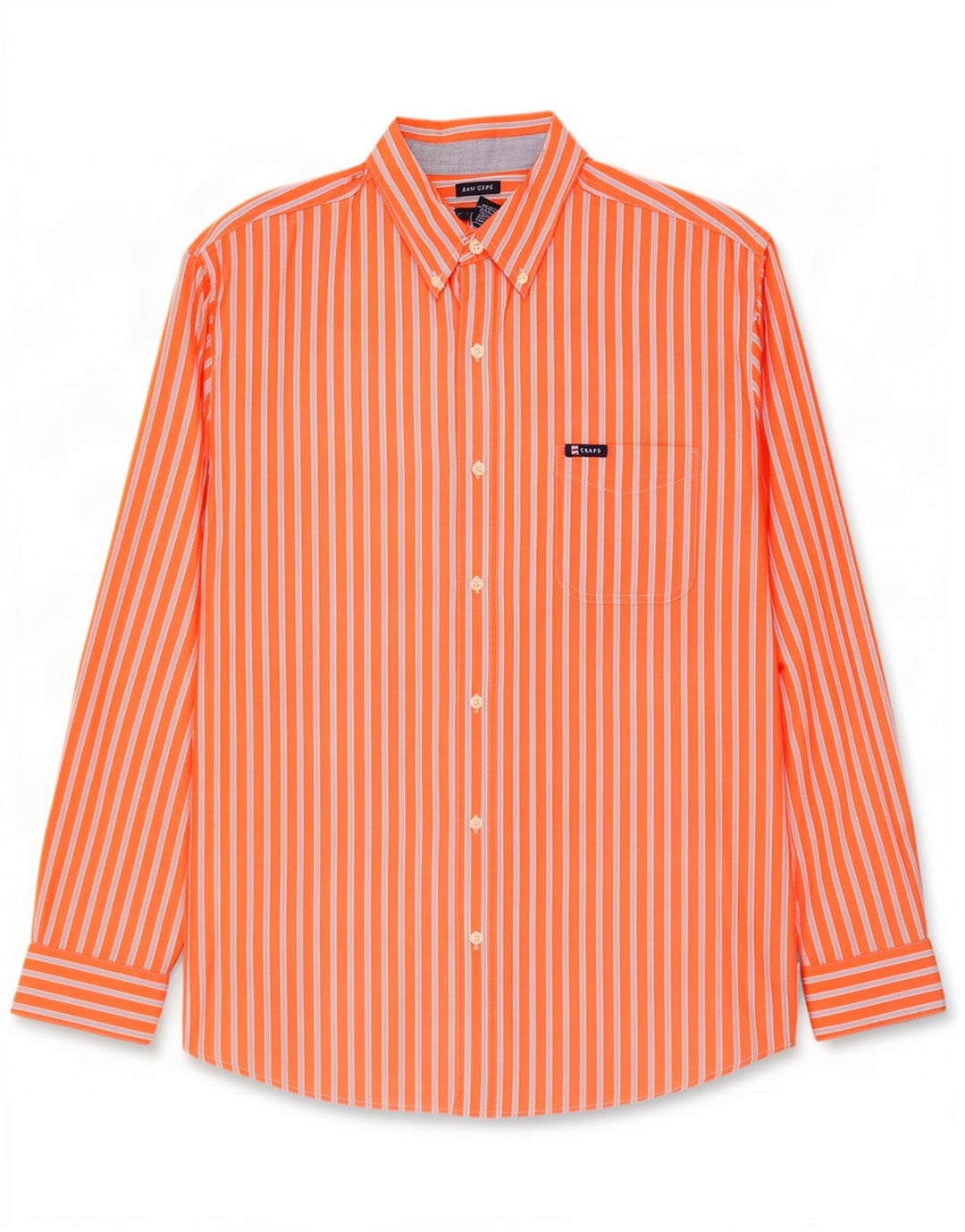 Chaps herreskjorte 2XL orange stribet bomuld