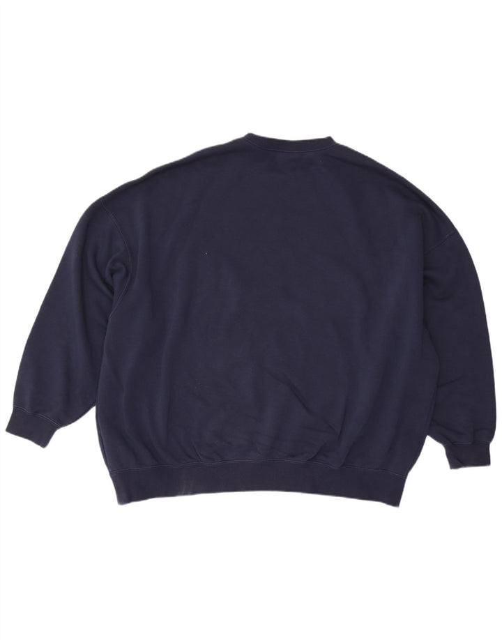 Nike Herre Grafisk Loose Fit Sweatshirt Jumper Medium Navyblå Bomuld