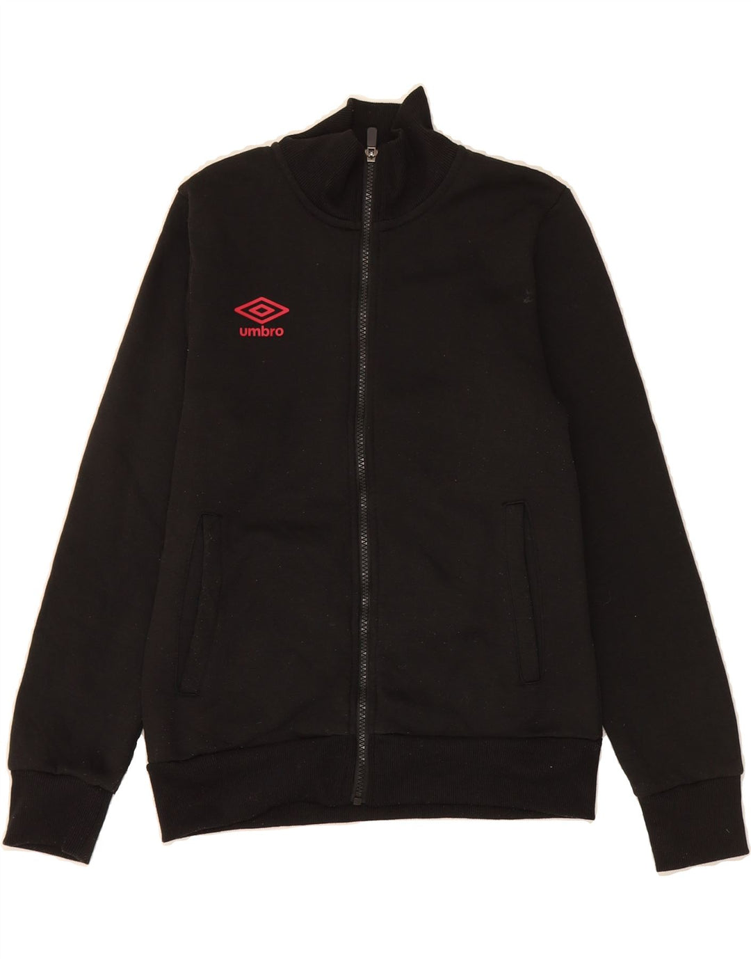 UMBRO Womens Tracksuit Top Jacket UK 10 Small Black Cotton Vintage Umbro and Second-Hand Umbro from Messina Hembry 