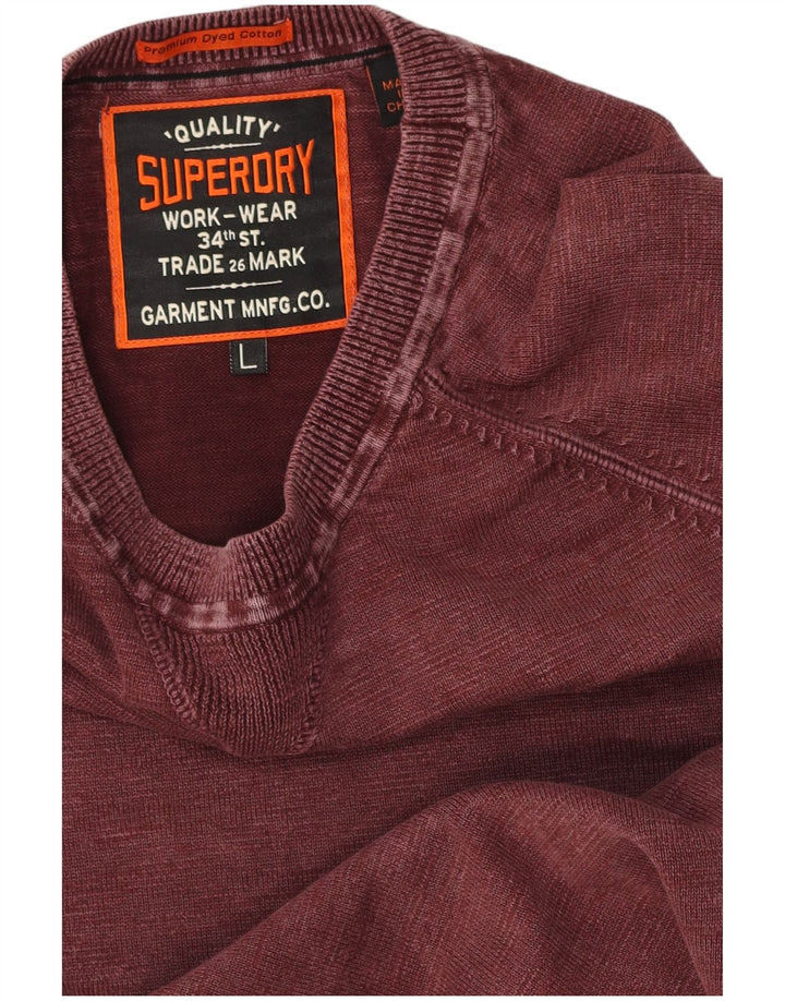 Superdry Sweatshirt til mænd Stor Bourgogne bomuld