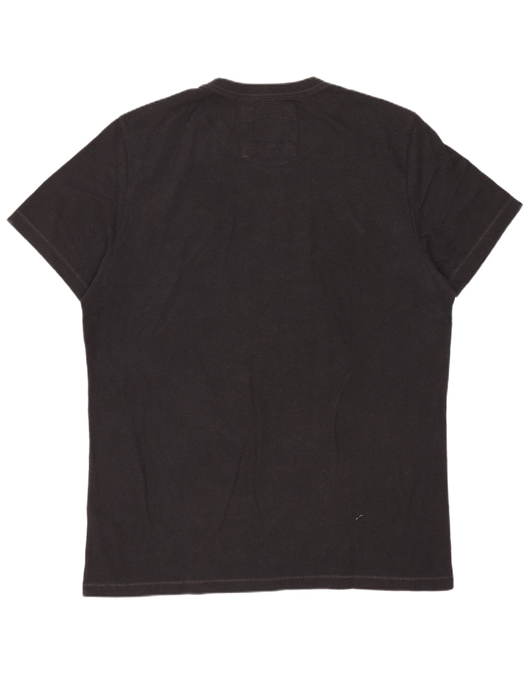 Aeropostale Herre Distressed Grafisk T-Shirt Top Stor Sort Colourblock