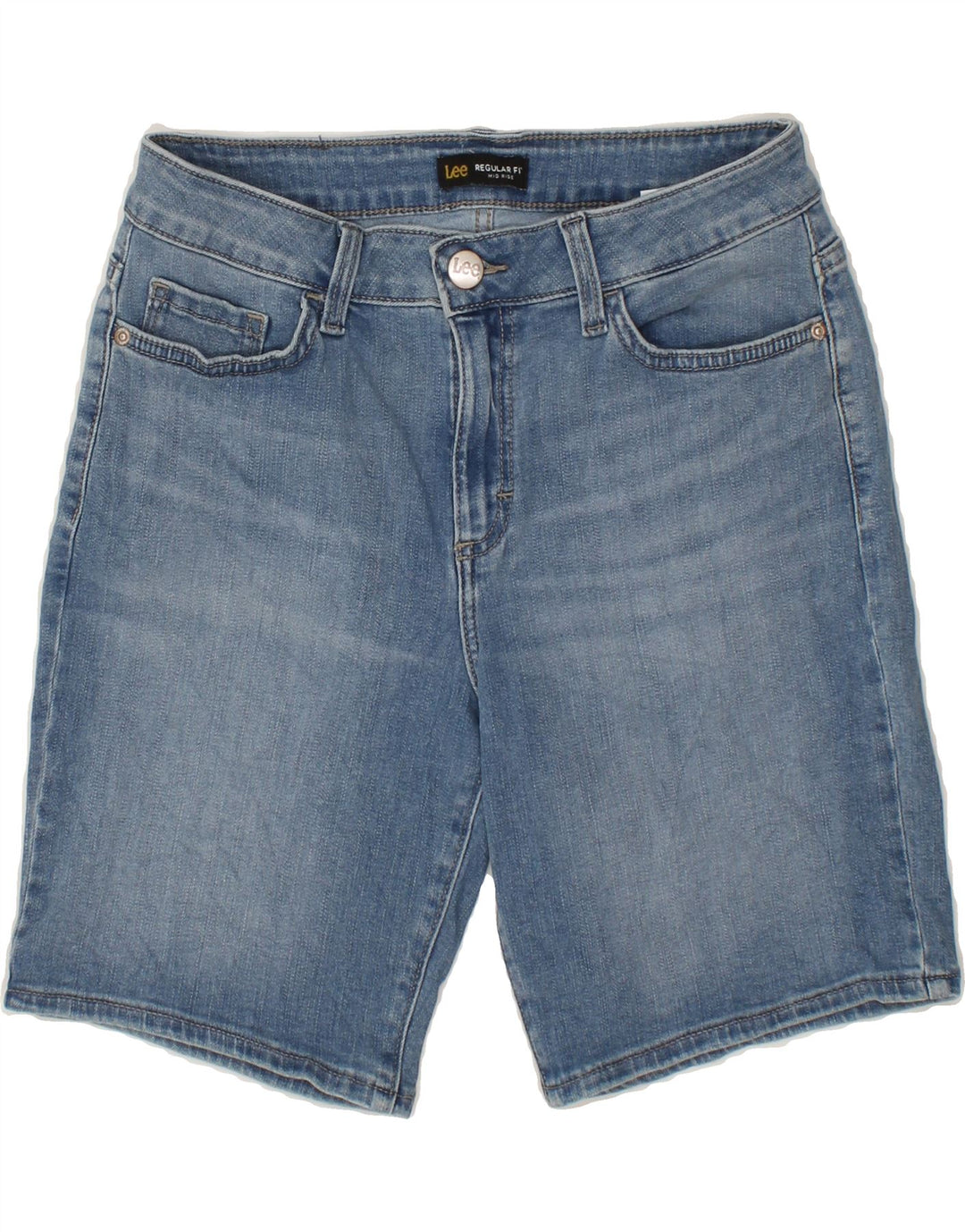 LEE Womens Mid Rise Regular Fit Denim Shorts US 4 Small W28  Blue Cotton Vintage Lee and Second-Hand Lee from Messina Hembry 