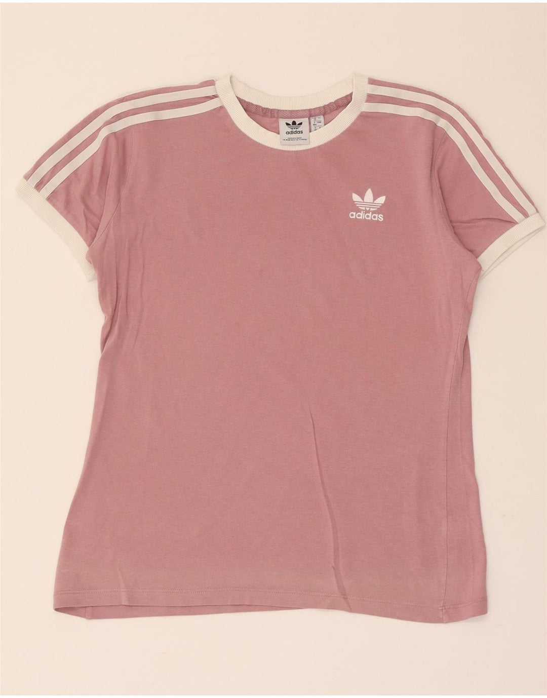 Adidas Dame T-Shirt Top UK 12 Medium Pink