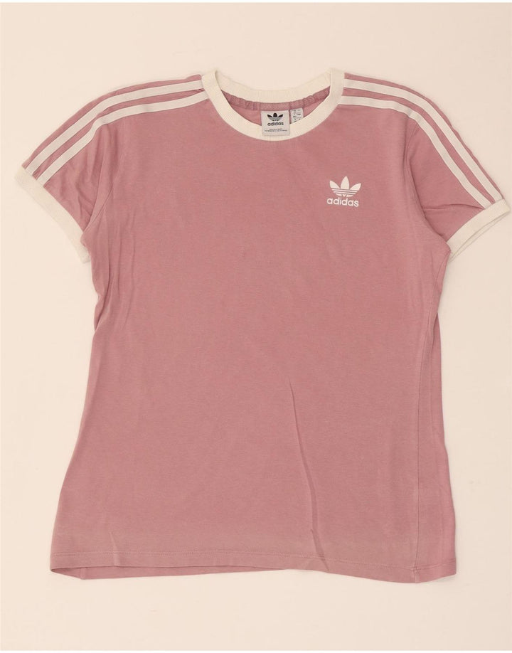 Adidas Dame T-Shirt Top UK 12 Medium Pink