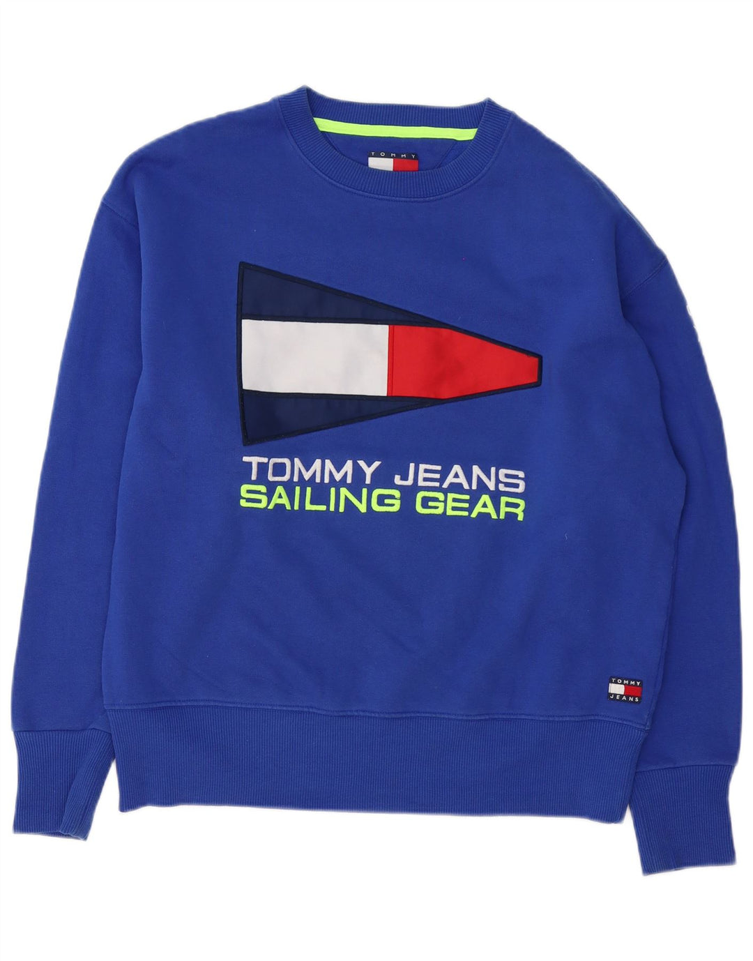 Tommy Hilfiger Herre Grafisk Sweatshirt Jumper Stor Blå Bomuld