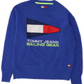 Tommy Hilfiger Herre Grafisk Sweatshirt Jumper Stor Blå Bomuld