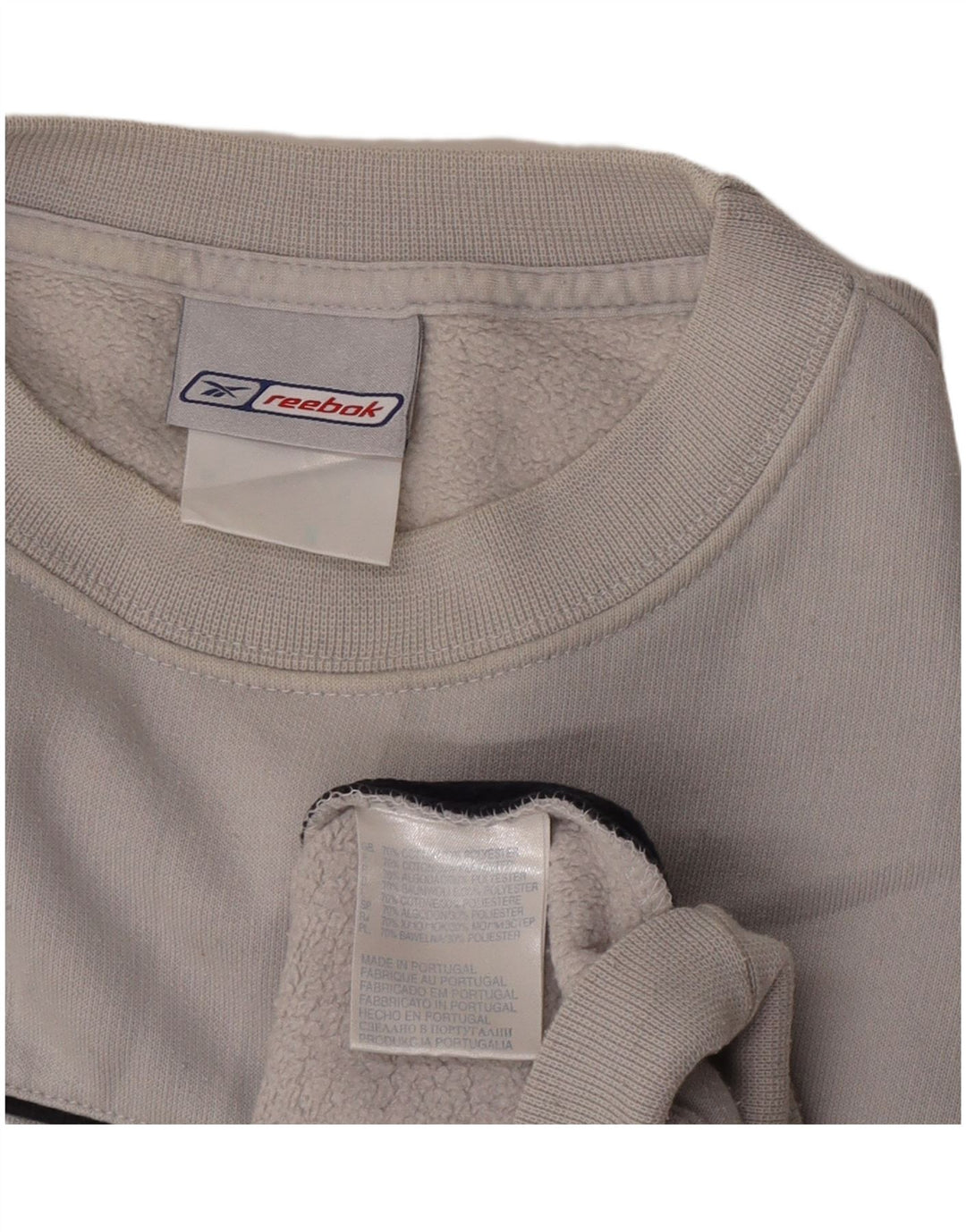 Reebok Herre Grafisk Sweatshirt Jumper XL Grå Colourblock Bomuld