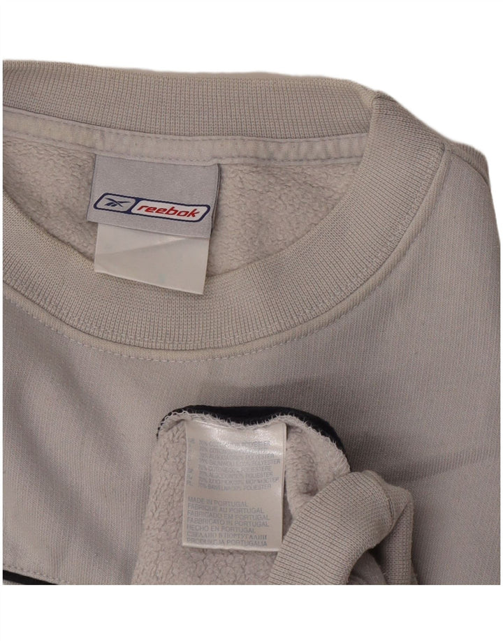 Reebok Herre Grafisk Sweatshirt Jumper XL Grå Colourblock Bomuld