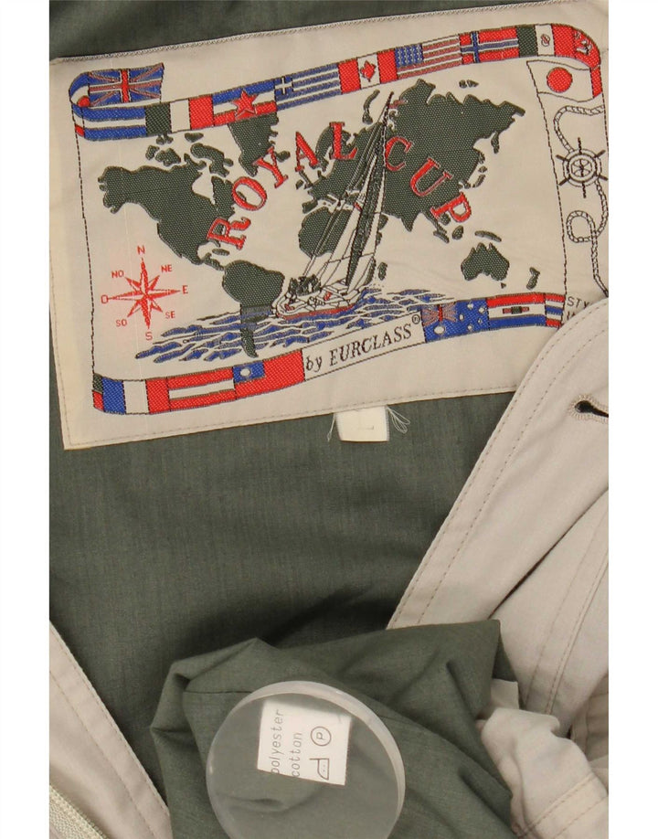 Vintage Herre Utility Jacket UK 40 Large Beige Polyester