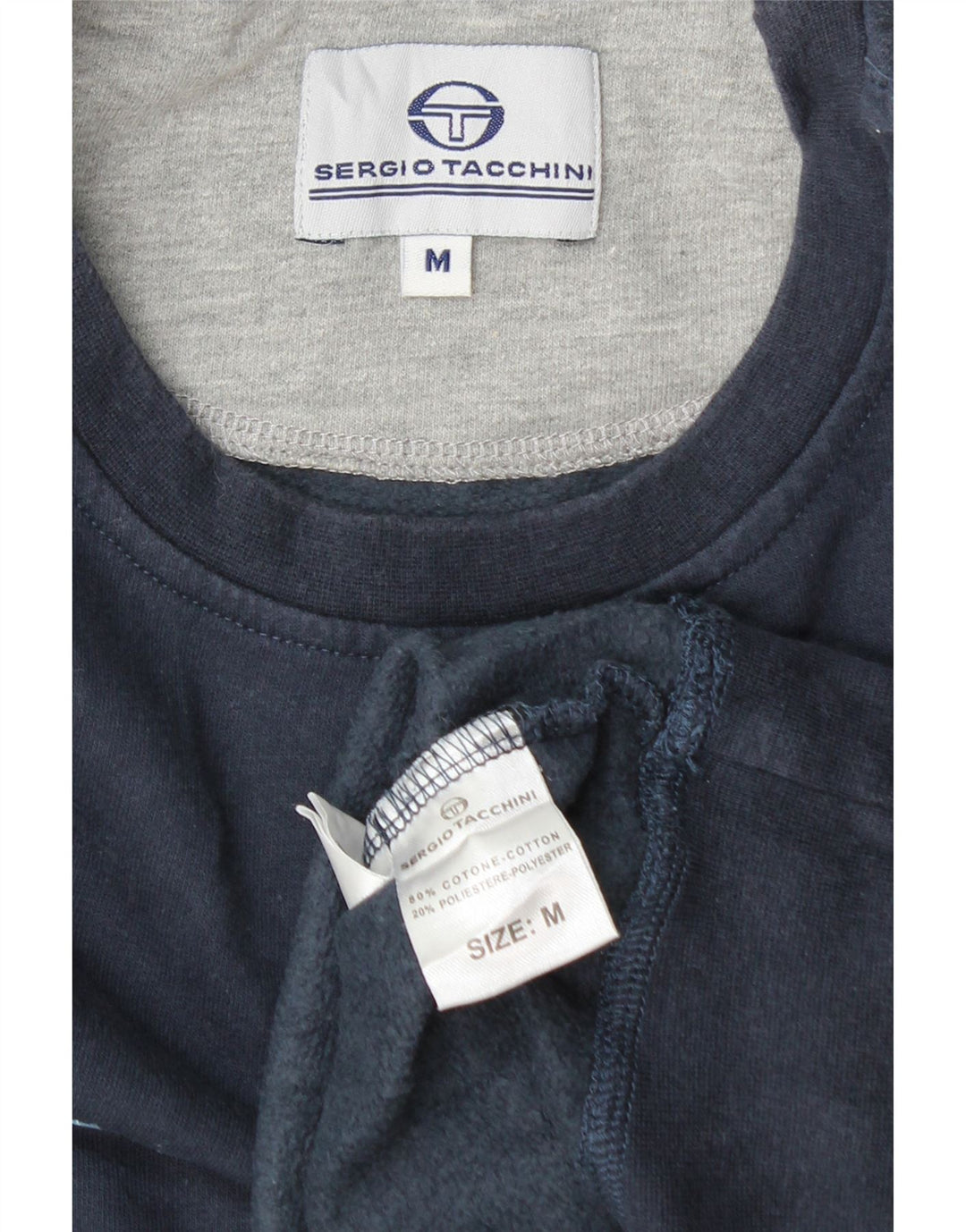SERGIO TACCHINI Grafisk sweatshirt til mænd Medium marineblå bomuld