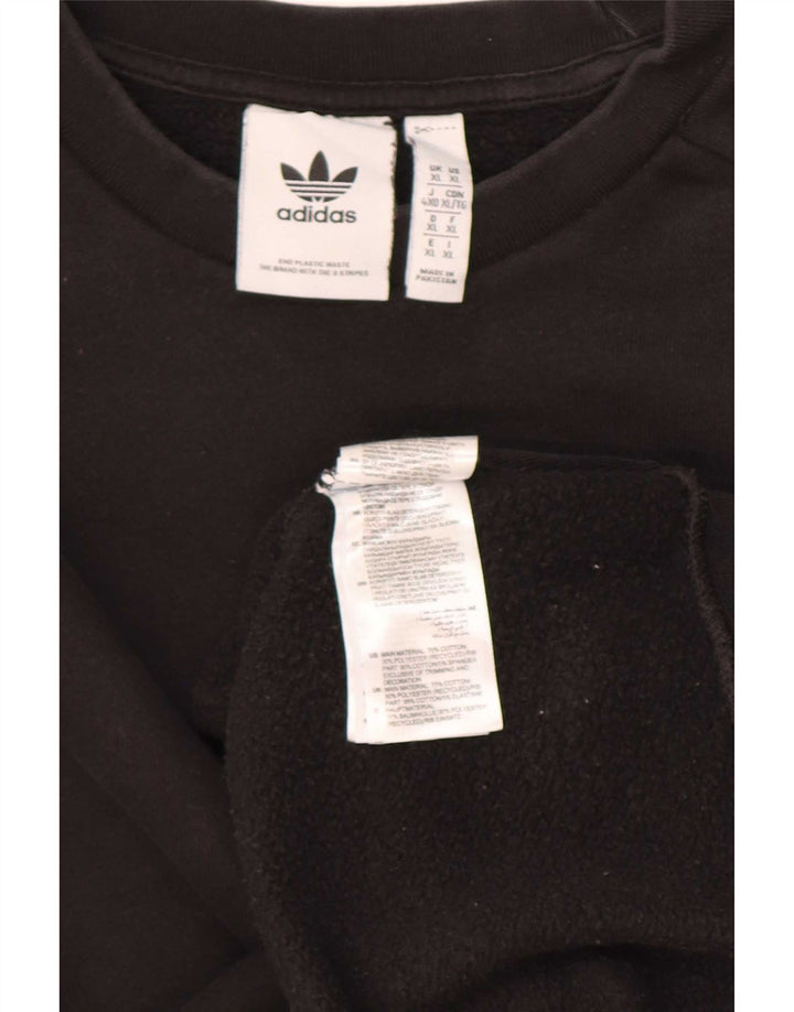 Adidas Herre Sweatshirt Jumper XL Sort Bomuld
