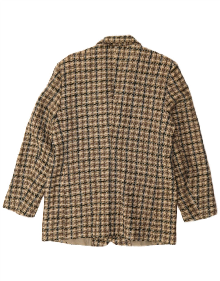 Vintage dame 2-knaps blazerjakke IT 44 Medium Khaki ternet uld
